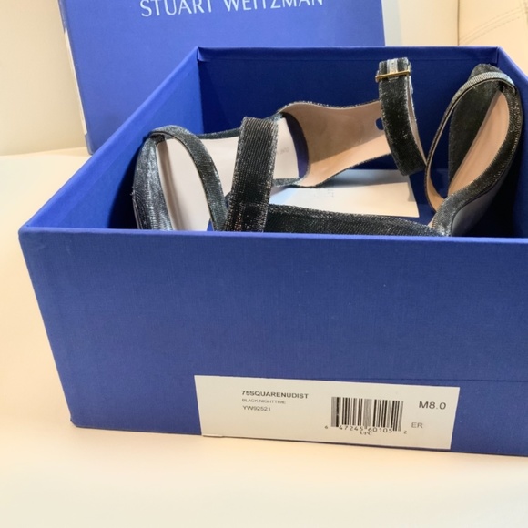 Stuart Weitzman 75 Square Nudist Heels Dress Sandals Designer Luxury Pumps 8 - Picture 11 of 14